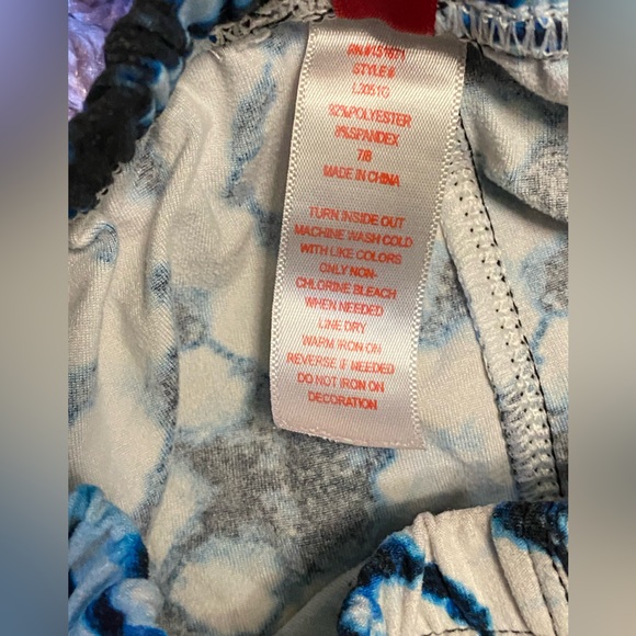 Hot Kiss girls blue tie dye buttery soft leggings size M 7/8 - Picture 9 of 13